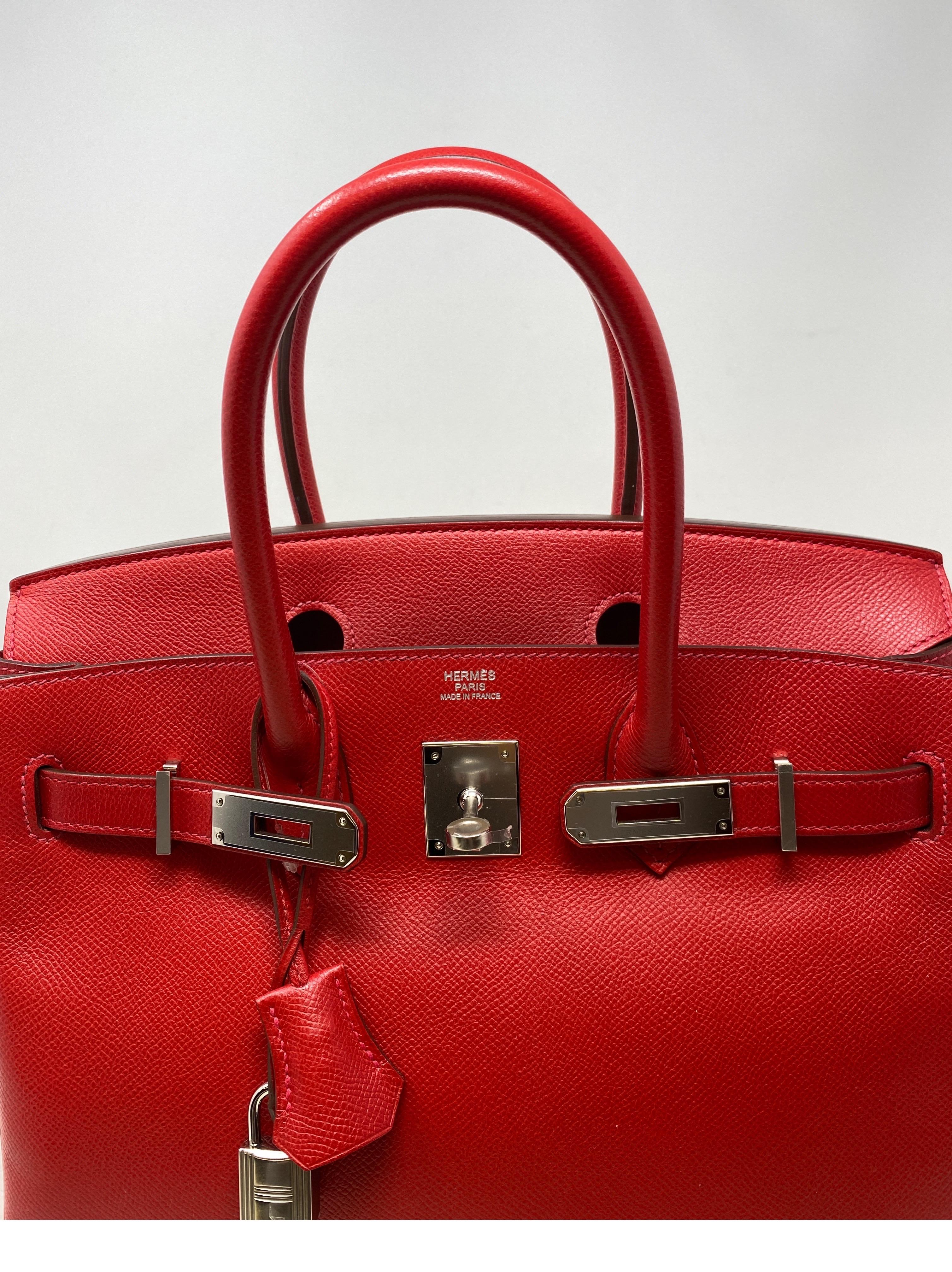 Hermes Birkin 30 Red Bag  9