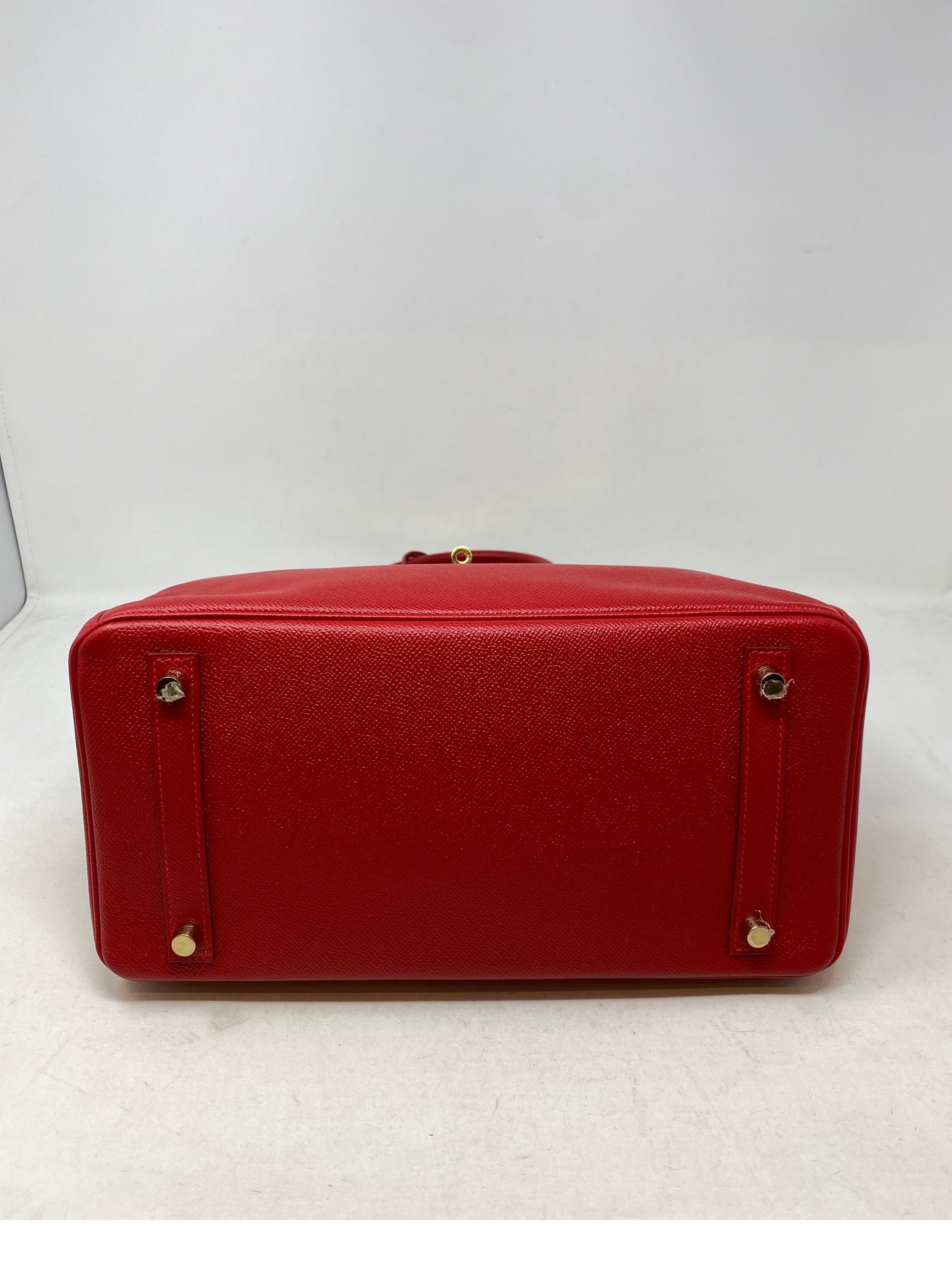 Hermes Birkin 30 Red Rouge Casaque Bag  1