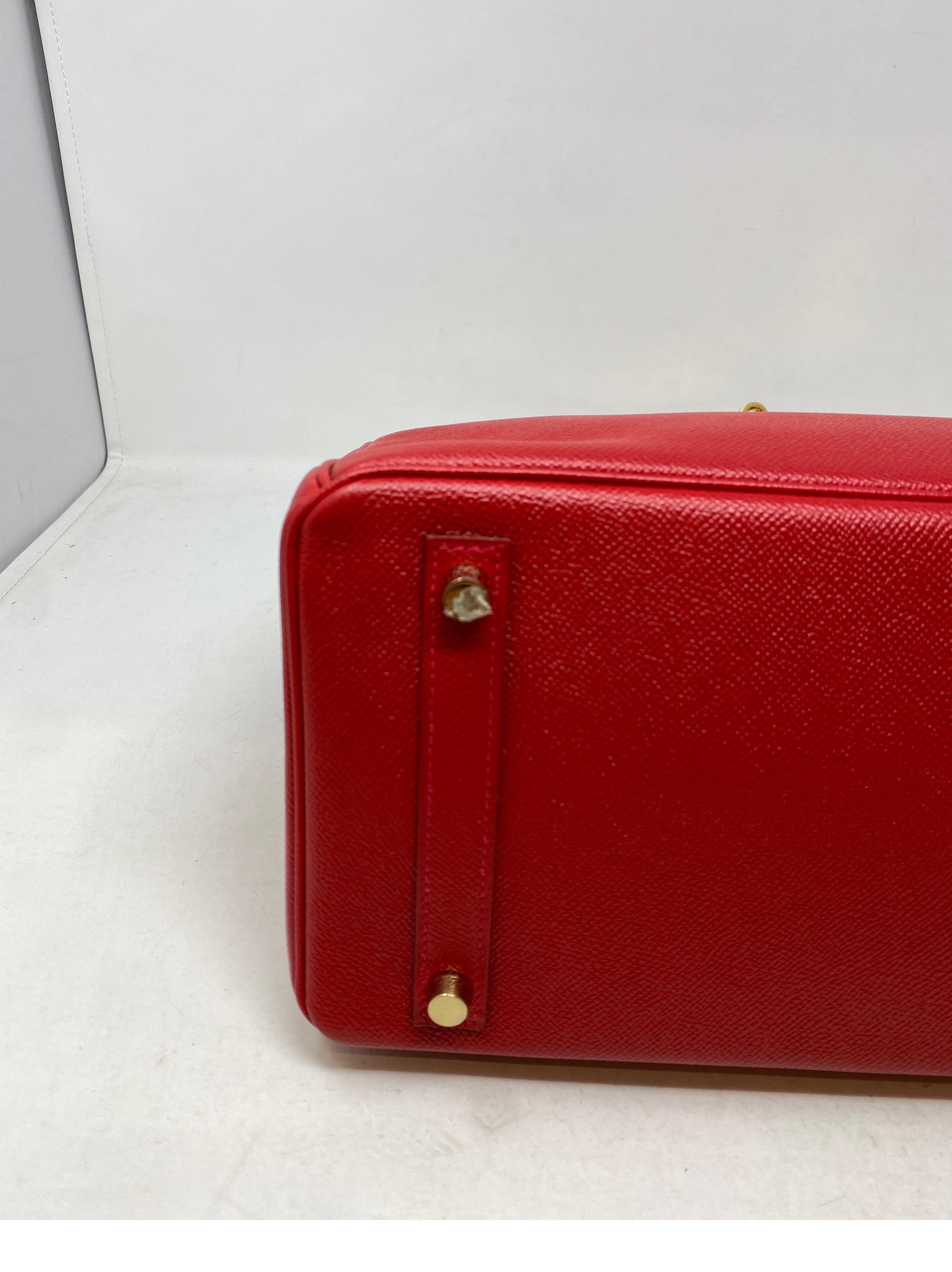 Hermes Birkin 30 Red Rouge Casaque Bag  2