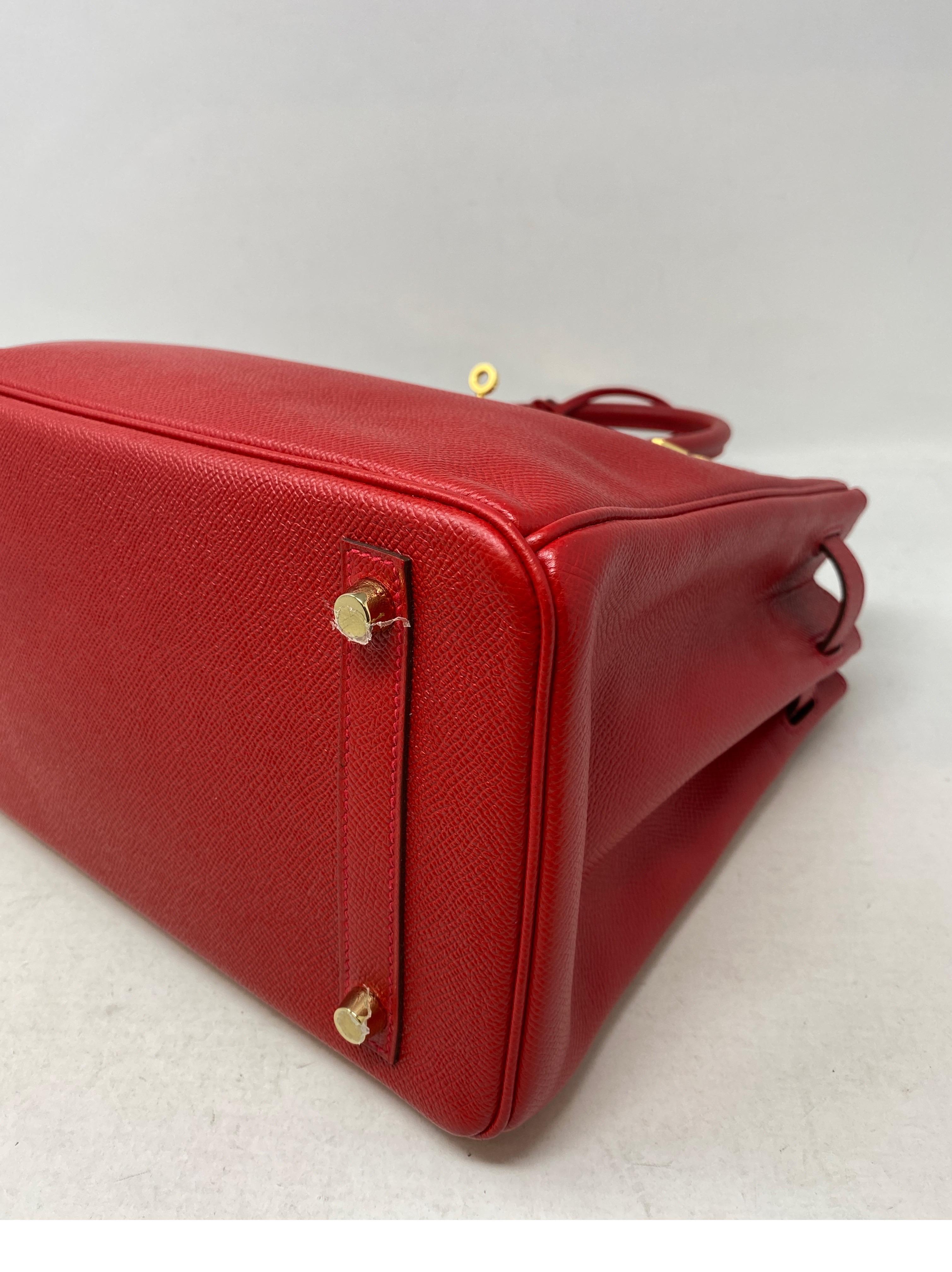 Hermes Birkin 30 Red Rouge Casaque Bag  3