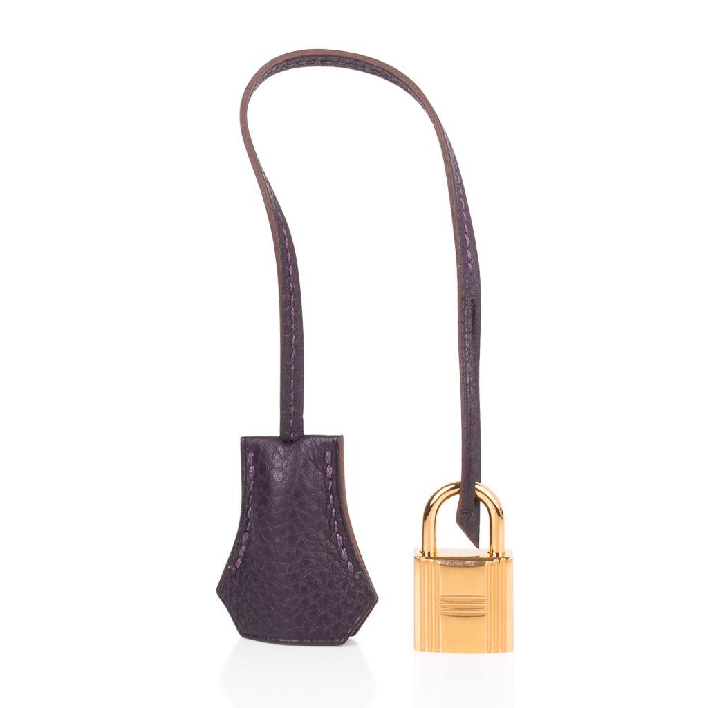 Mightychic offers a guaranteed authentic Hermes Birkin 30 bag featured in rich original Raisin.
Coveted Raisin is reintroduced in the Hermes Birkin original rich jewel tone.
Fabulous neutral colour worn like a black bag.
Divine with gold Birkin bag