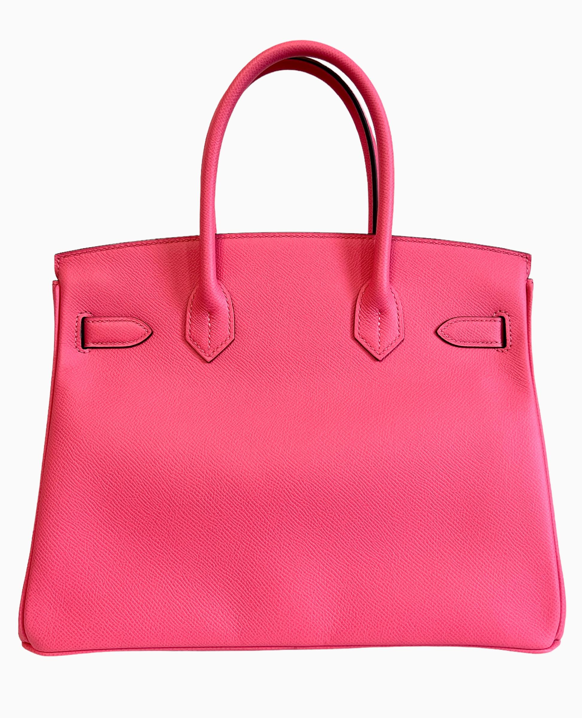 Hermes Birkin 30 Rose Azalee Azalea Pink Epsom Leather Palladium