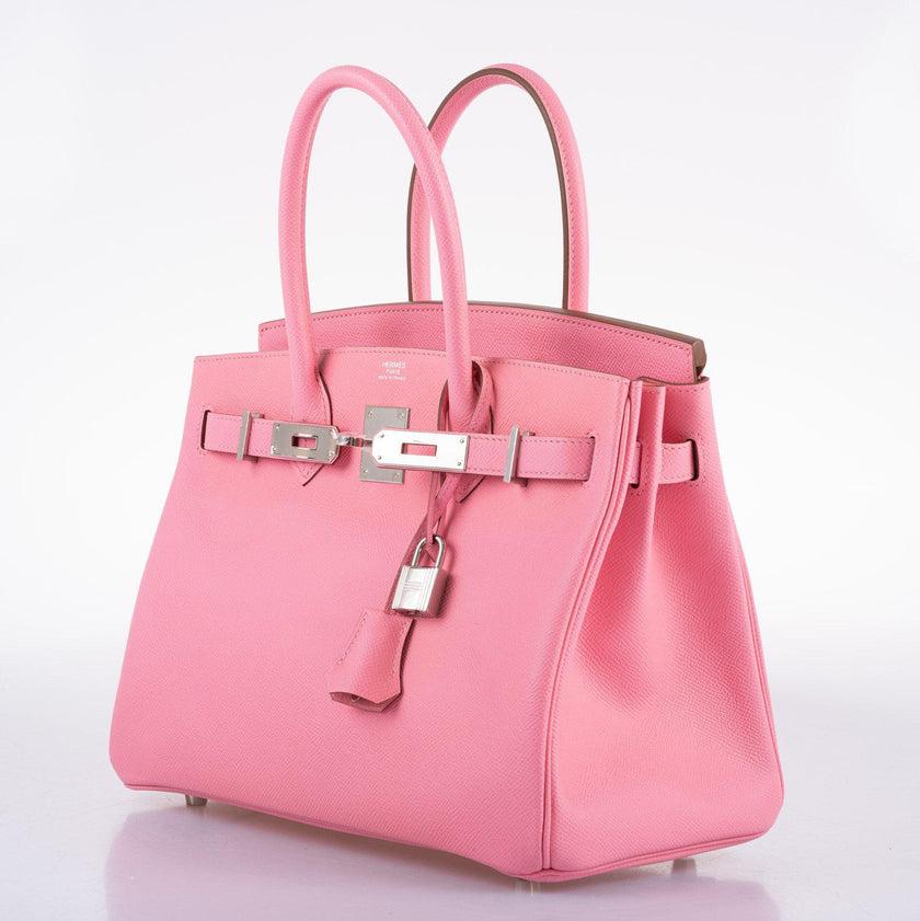 Hermès Birkin 30 Rose Confetti Epsom Palladium Hardware Bag For Sale at