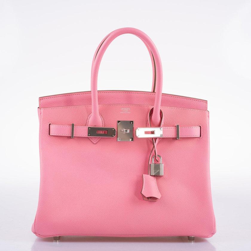 Hermès Birkin 30 Rose Confetti Epsom Palladium Hardware Bag For Sale at