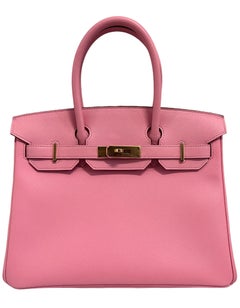 Hermes Birkin 30 Rose Confetti Pink Epsom Leather Gold Hardware