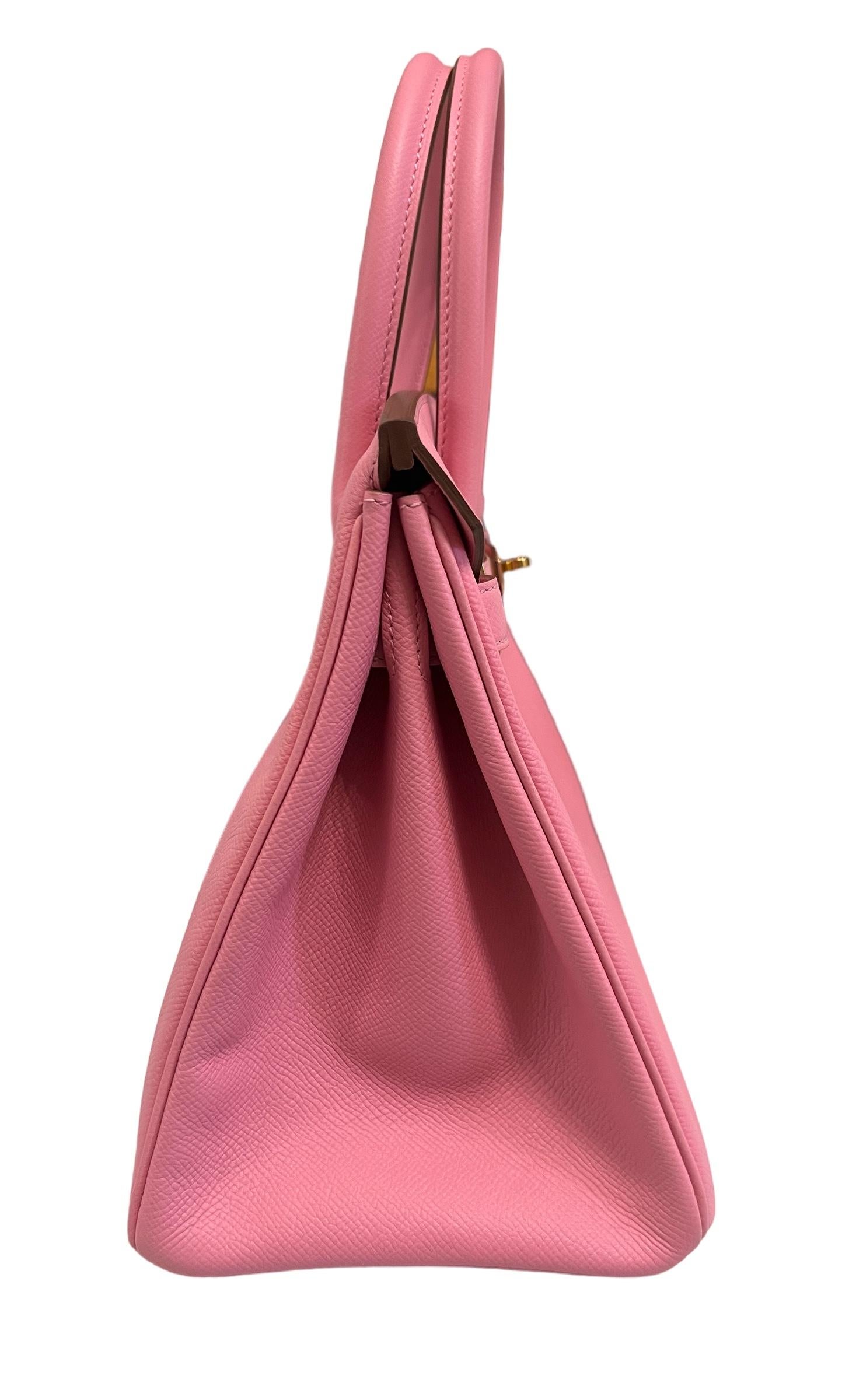 Hermes Birkin 30 Rose Confetti Pink Epsom Leather Gold Hardware 4