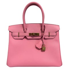 Hermes Birkin 30 Rose Confetti Rose Epsom Leather Gold Hardware