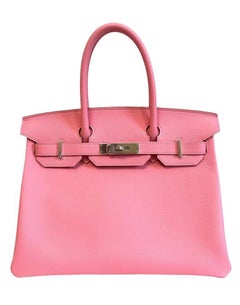 Hermes Birkin 30 Rose Confetti Pink Epsom Leather Palladium Hardware