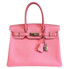 Hermes Birkin 30 Rose Confetti Rose Epsom Leather Palladium Hardware