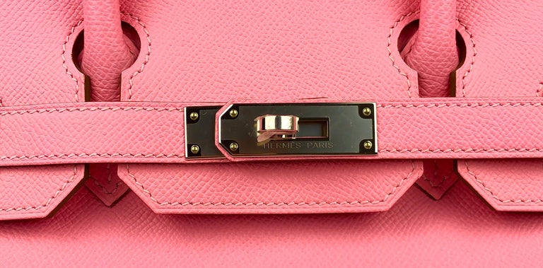 Hermes Birkin bag 30 Rose confetti Epsom leather Silver hardware