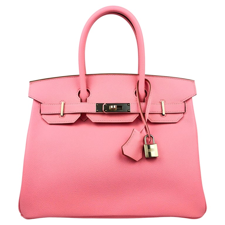 Hermes Birkin 30 Rose Confetti Pink Epsom Palladium Hardware NEW at 1stDibs