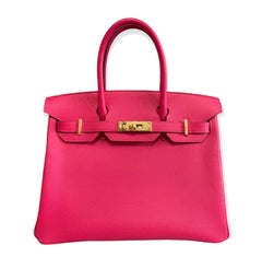 Hermes Birkin 30 Rose Extreme Pink Epsom Gold Hardware