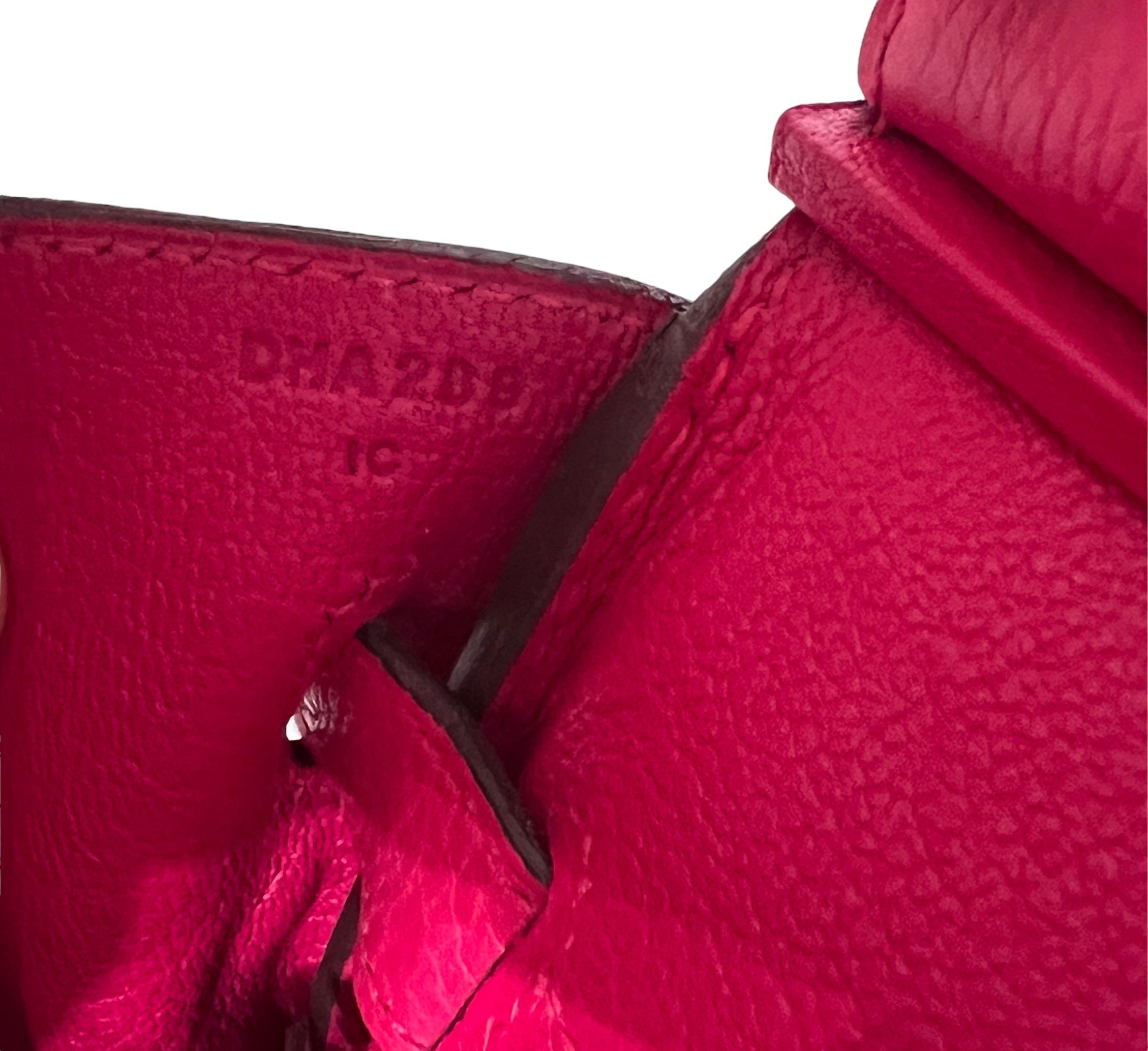Hermes Birkin 30 Rose Extreme Pink Leather Palladium Hardware New  For Sale 5