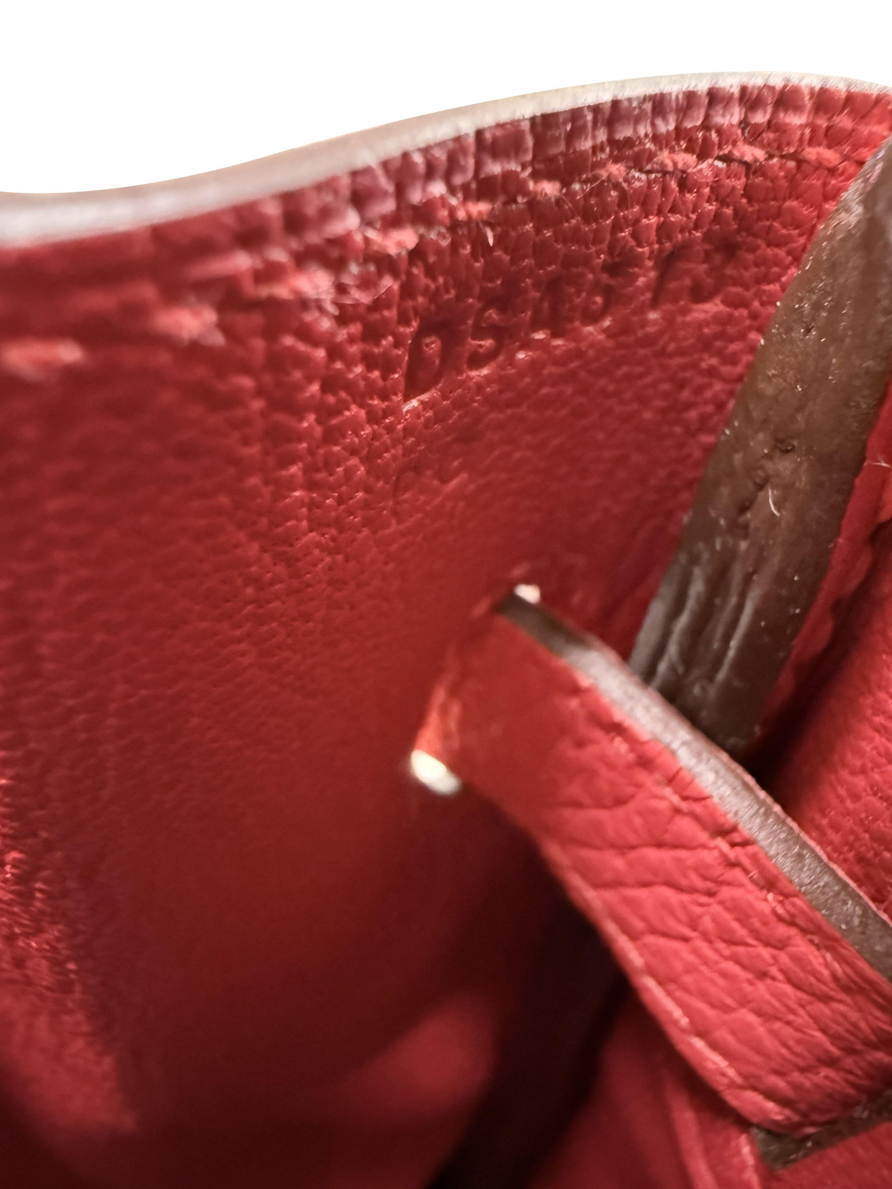 Hermes Birkin 30 Rose Extreme Togo Pelle Con Hardware Palladium Borsetta in vendita 14