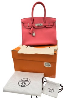 Hermes Birkin 30 Rose Extreme Togo Leather With Palladium Hardware Handbag