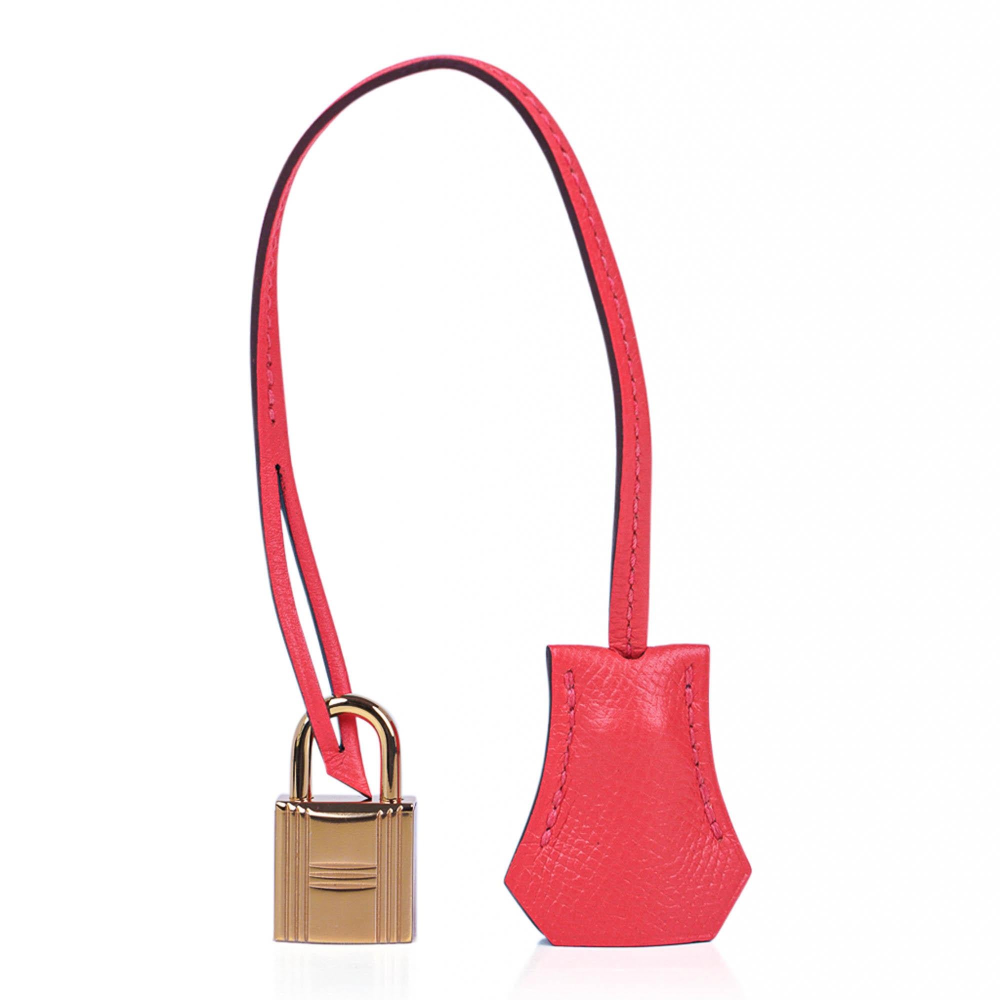Hermes Birkin 30 Rose Jaipur Bag Epsom Leather Gold Hardware For Sale 2