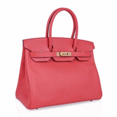 Hermes Birkin 30 Rose Jaipur Bag with Gold Hardware in Epsom Leather