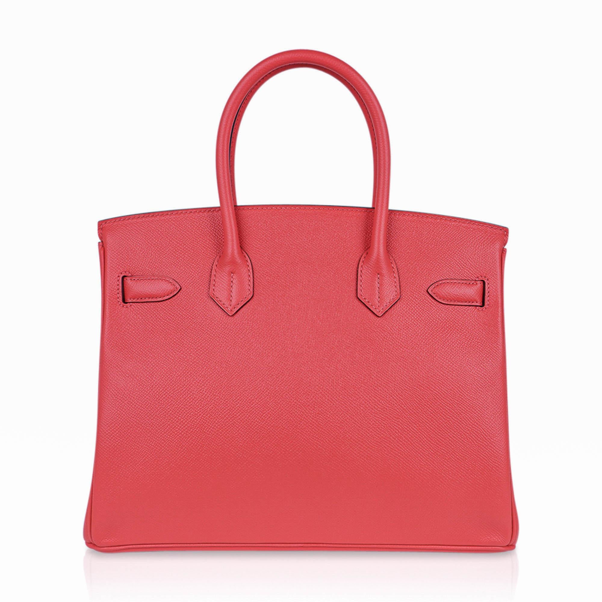 Women's Hermes Birkin 30 Rose Jaipur Bag Epsom Leather Gold Hardware For Sale