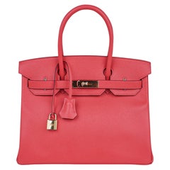 Hermes Birkin 30 Borsa Rosa Jaipur Rosa e Hardware Oro Epsom