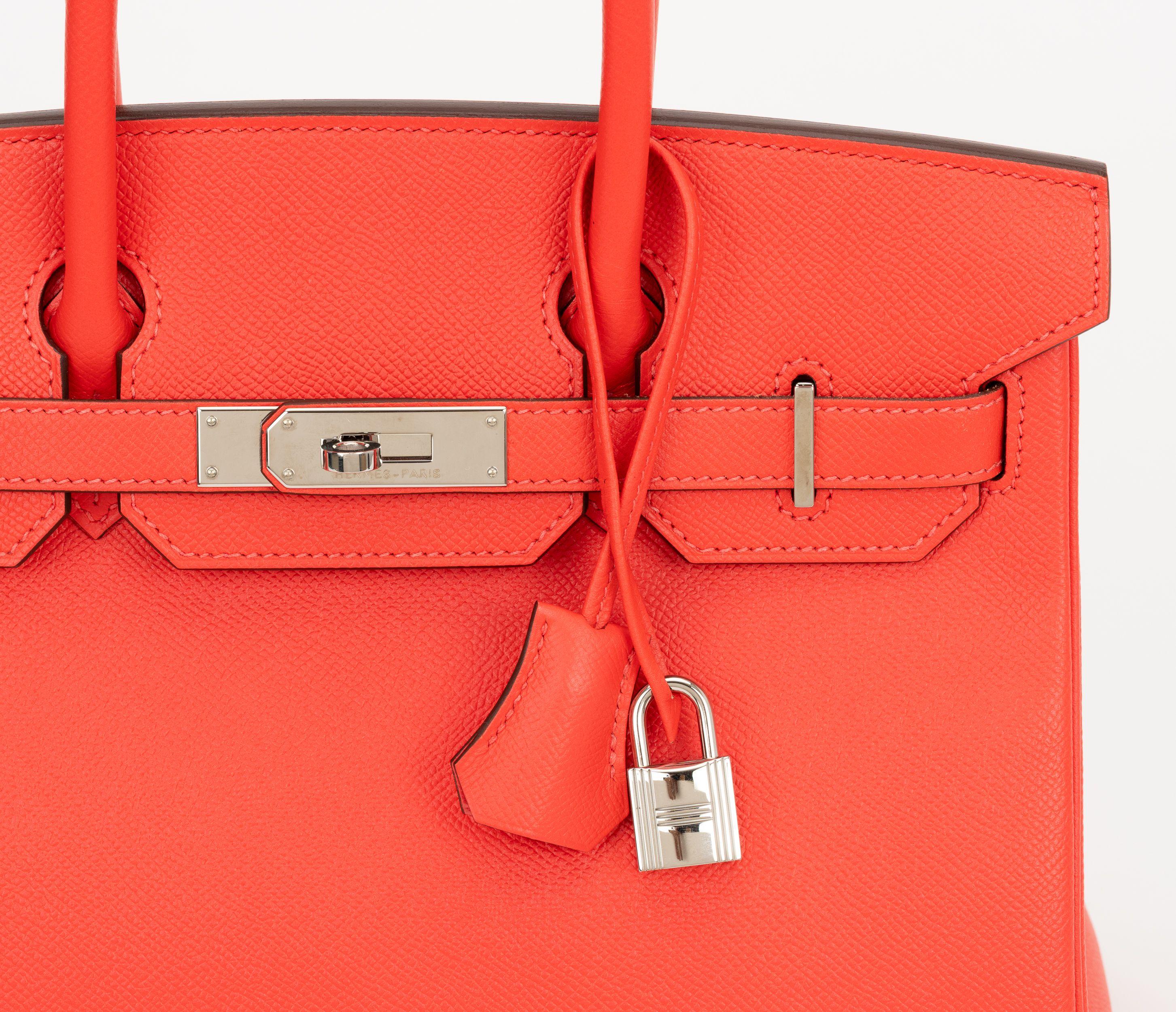 Hermes Birkin 30  Rose Jaipur Epsom Bag For Sale 1