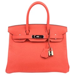 Hermes Birkin 30 Rose Jaipur Palladium Hardware 