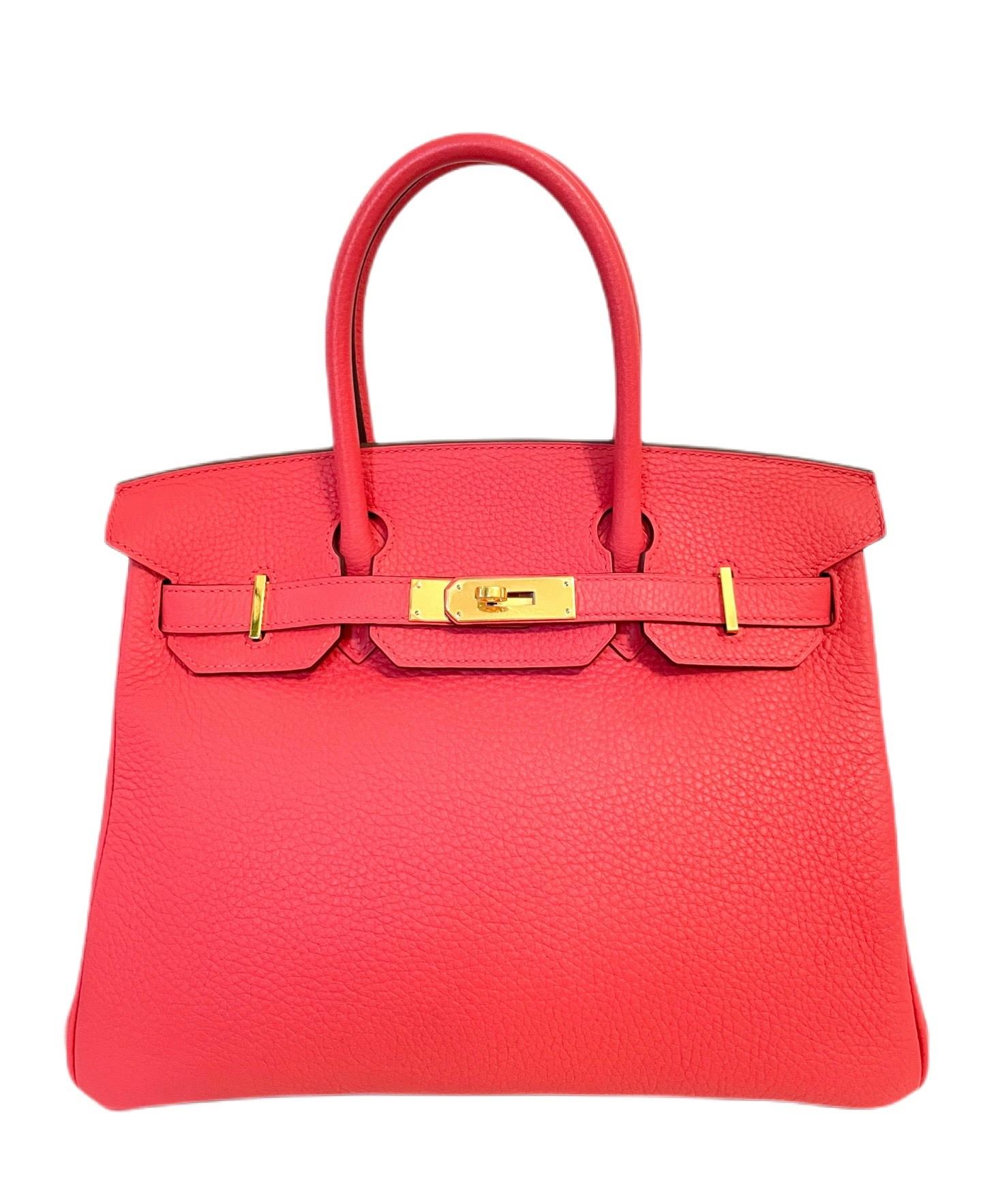 Stunning Hermes Birkin 30 Rose Jaipur complimented with Gold Hardware. T Stamp 2015, Excellent Condition with Plastic on Hardware. 

Shop With Confidence from Lux Addicts. Authenticity Guaranteed! 