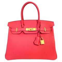 Hermes Birkin 30 Rose Jaipur Pink Leather Gold Hardware
