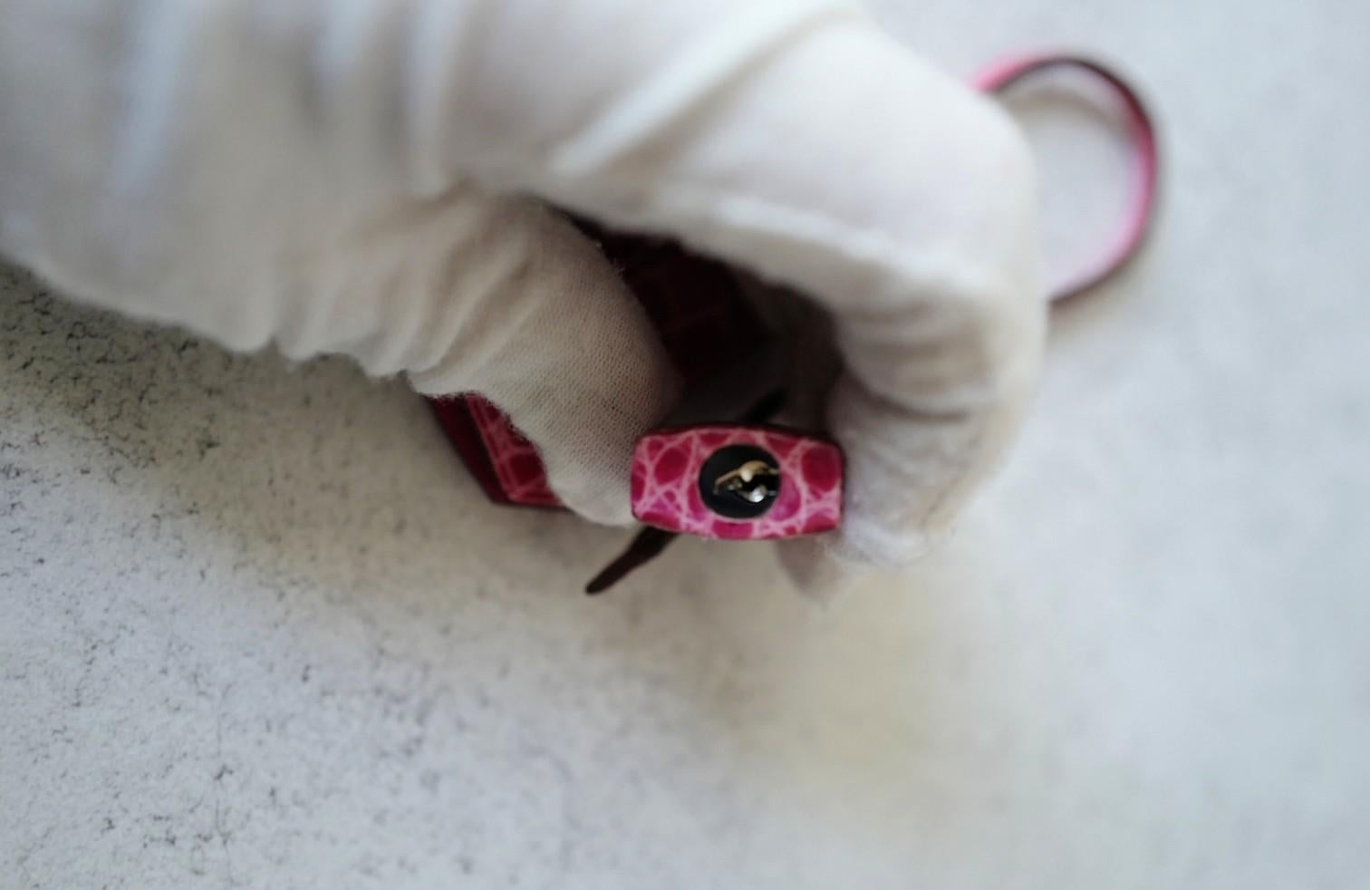 Hermes Birkin 30 Rose Pink Tyrien Shiny Niloticus P Stamp 2012 PHW Complete in vendita 7