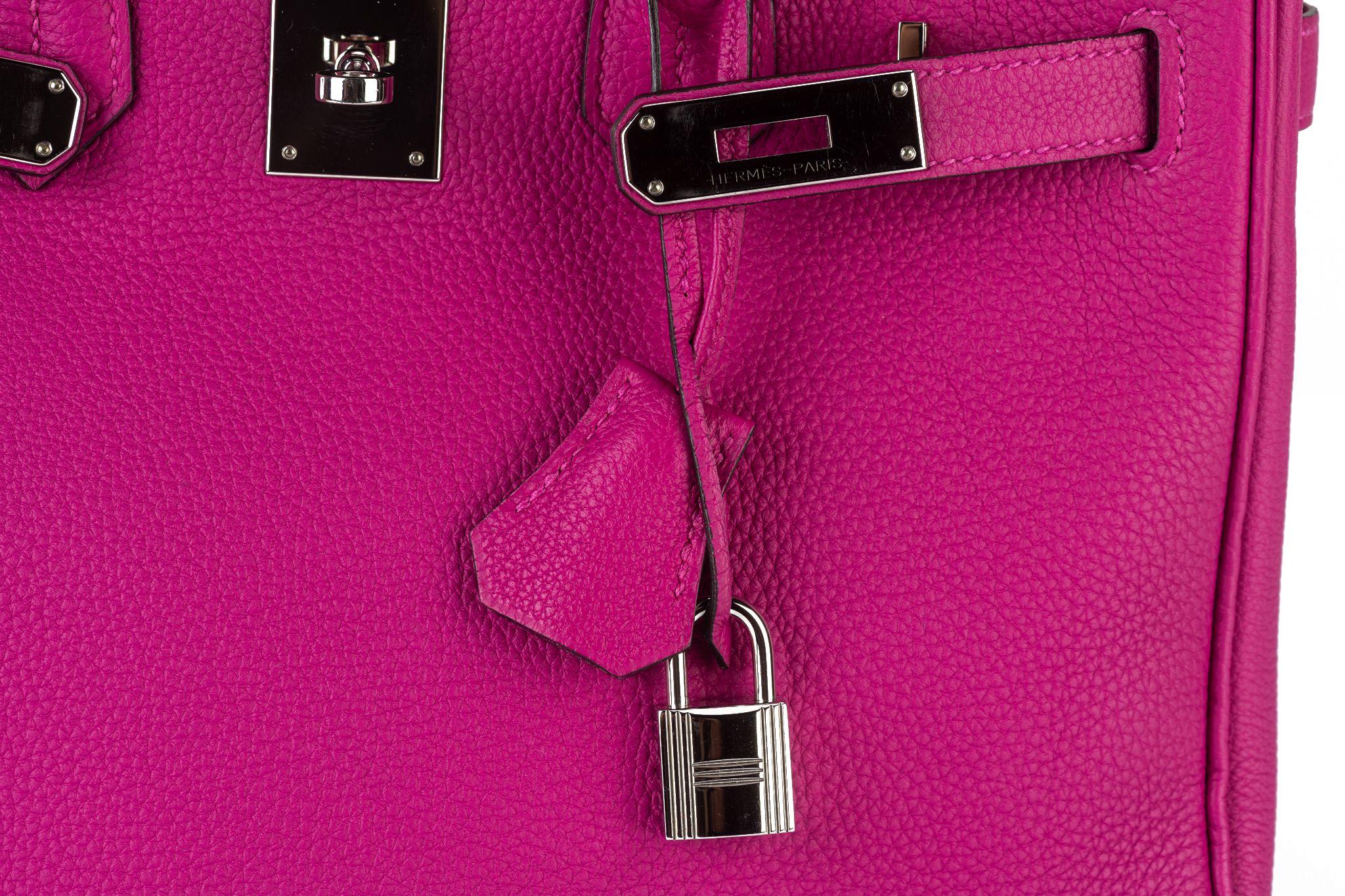 Hermès Birkin 30 Rose Pourpre Togo in vendita 5