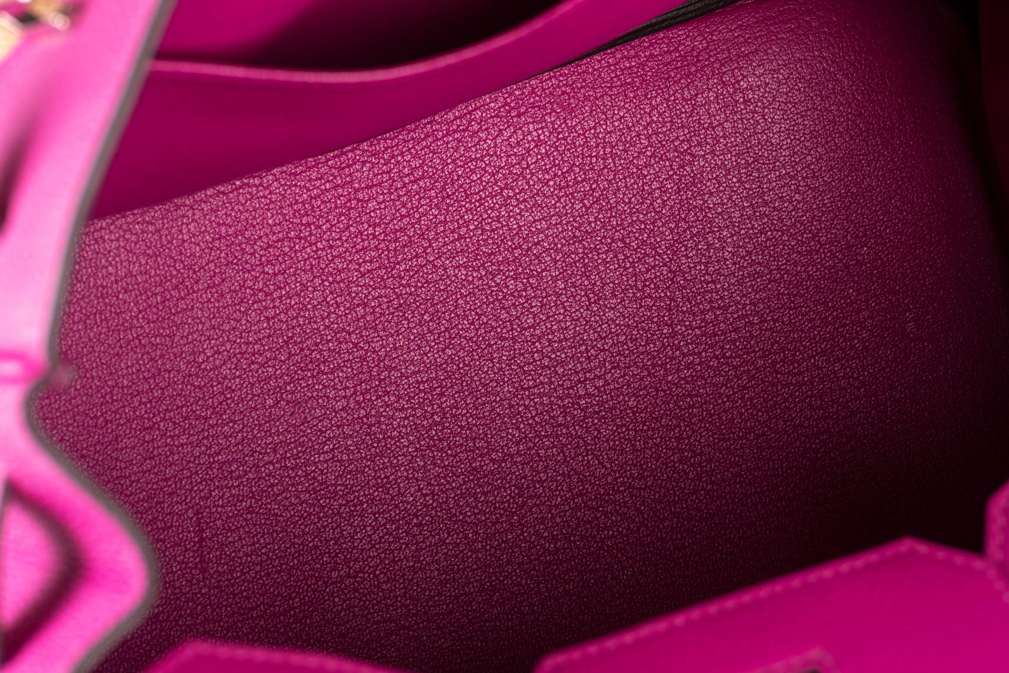 Hermès Birkin 30 Rose Pourpre Togo in vendita 9