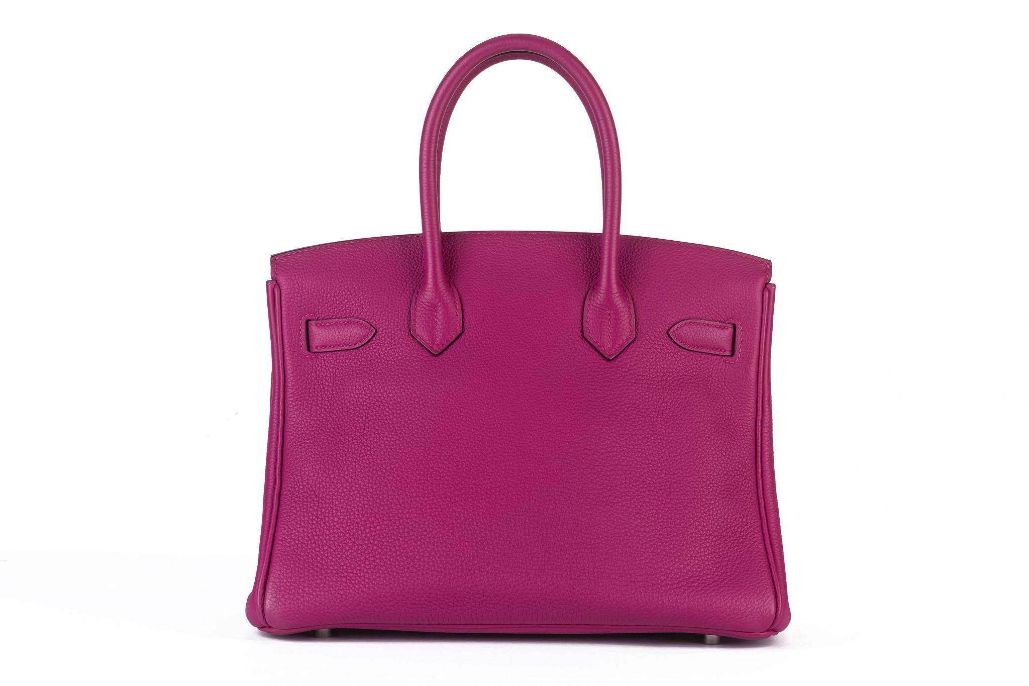 Hermès Birkin 30 Rose Pourpre Togo In condizioni ottime in vendita a West Hollywood, CA