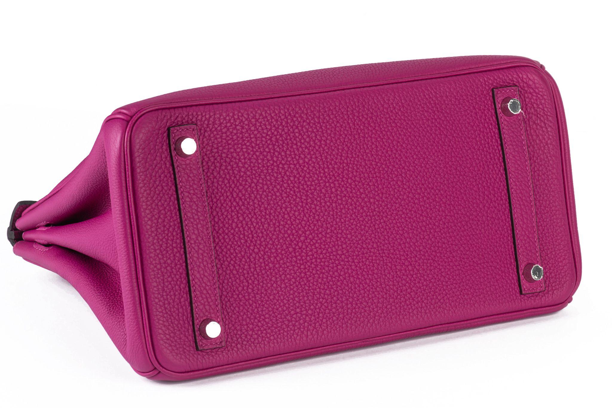 Donna Hermès Birkin 30 Rose Pourpre Togo in vendita