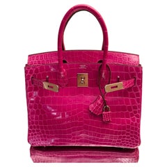Hermes Birkin 30 Rose Scheherazade Shiny Niloticus bag
