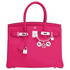 Hermes Birkin 30 Rose Shocking Jonathan Bag Pink Palladium Y Stamp, 2020