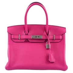 Hermès Birkin 30 Rose Shocking Togo Palladium Hardware Bag