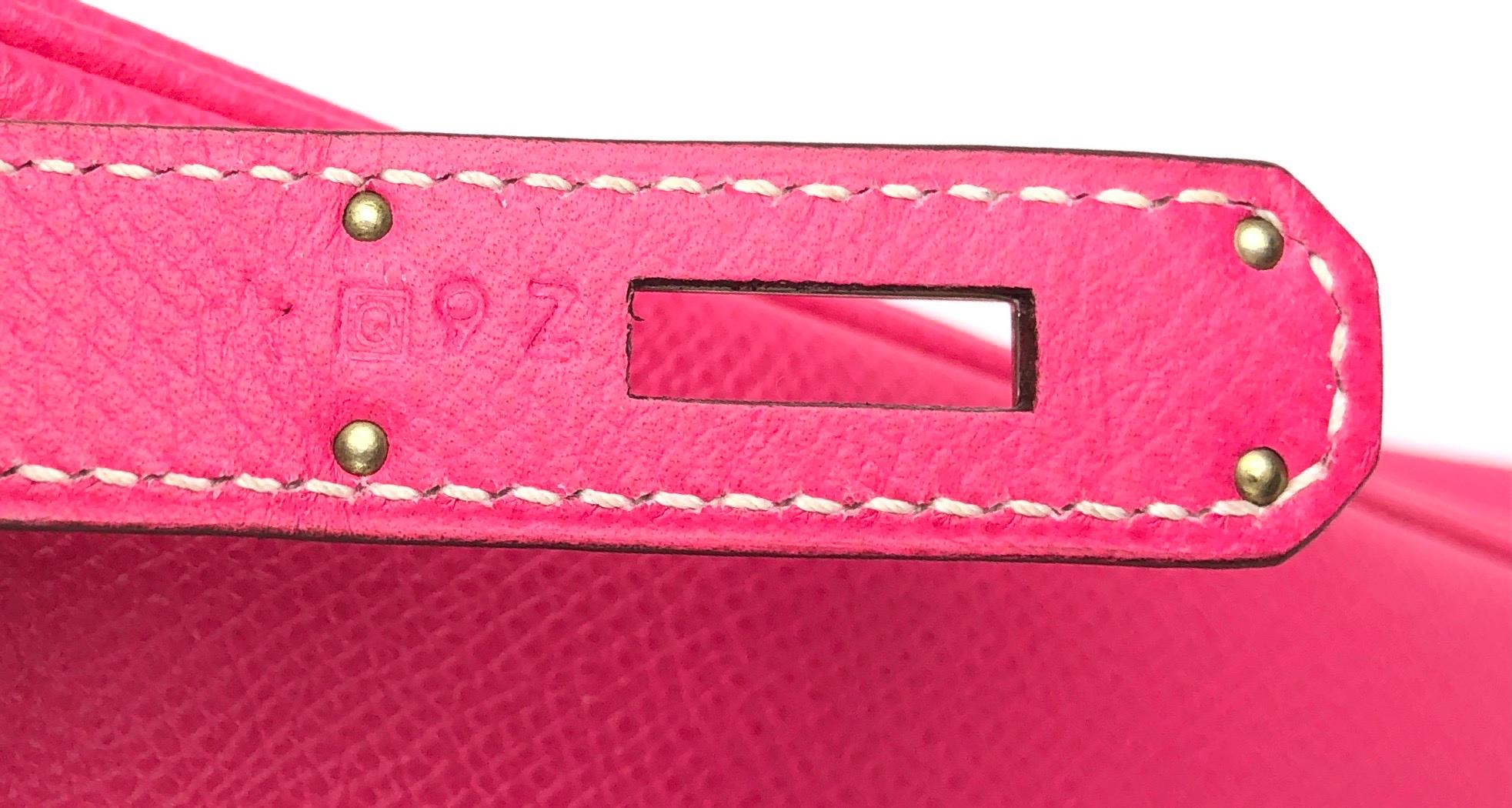 Hermes Birkin 30 Rose Tyrien Pink Epsom Palladium Hardware RARE 2