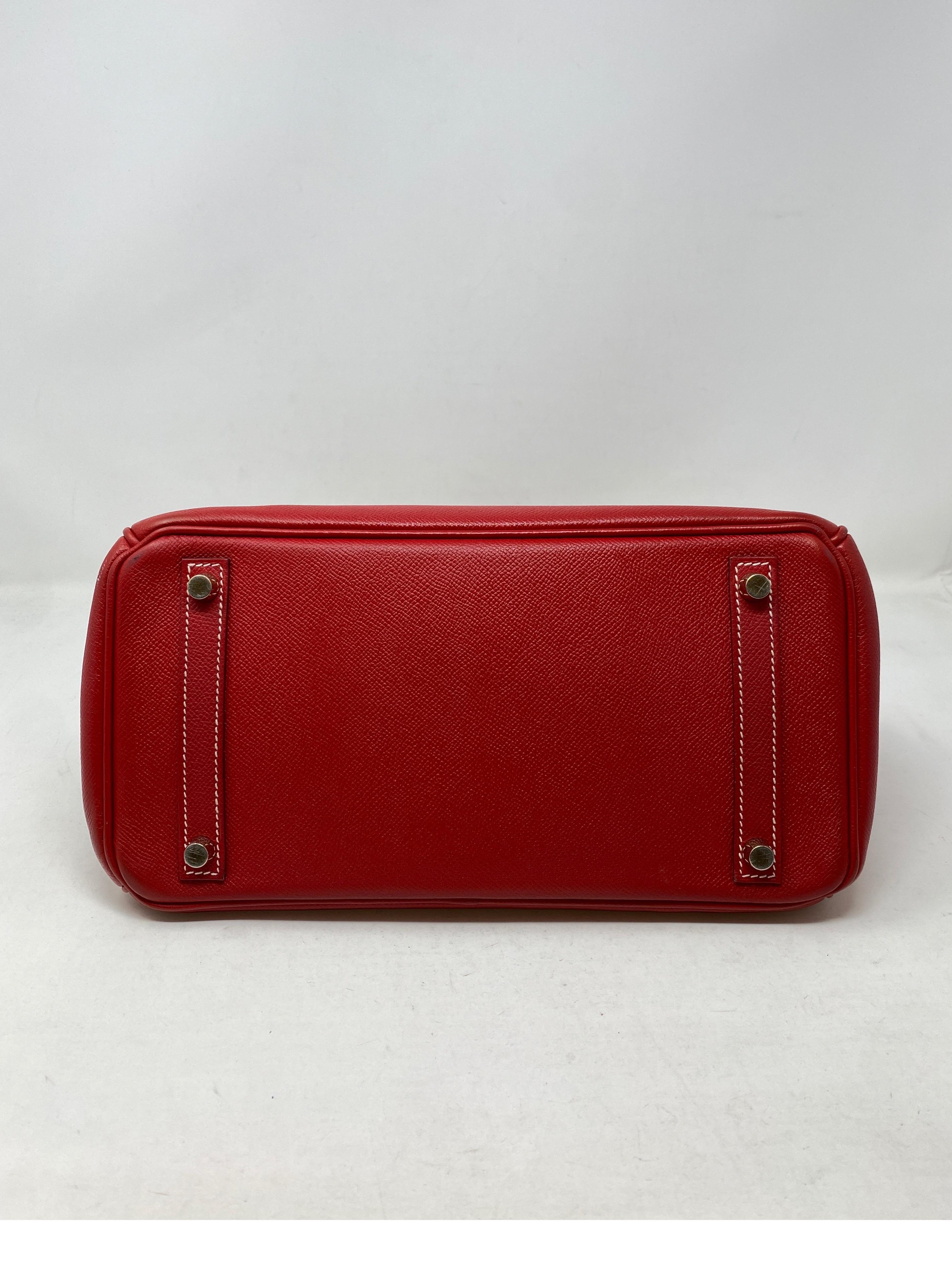 Red Hermes Birkin 30 Rouge Casaque Candy Bag