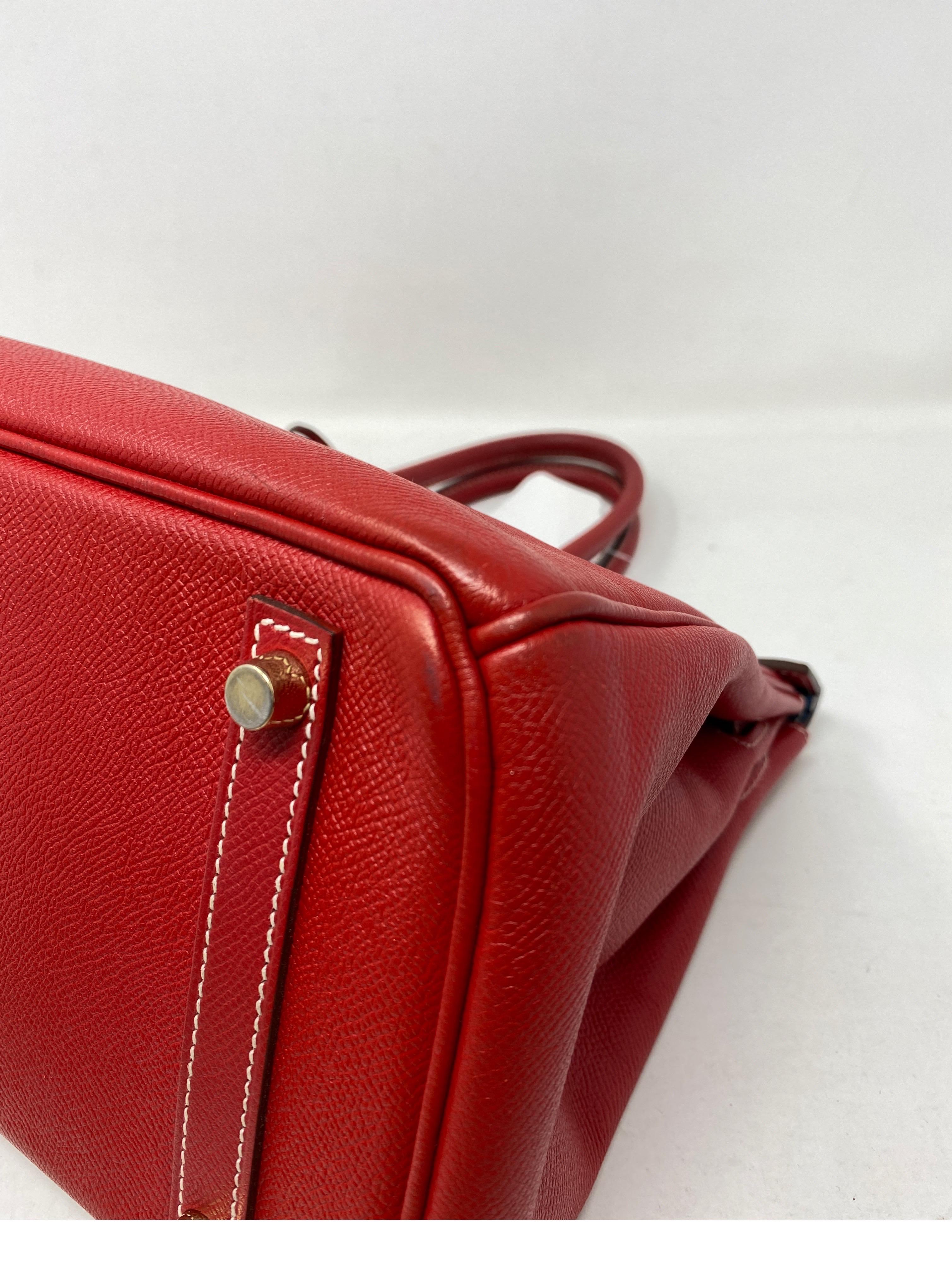 Women's or Men's Hermes Birkin 30 Rouge Casaque Candy Bag