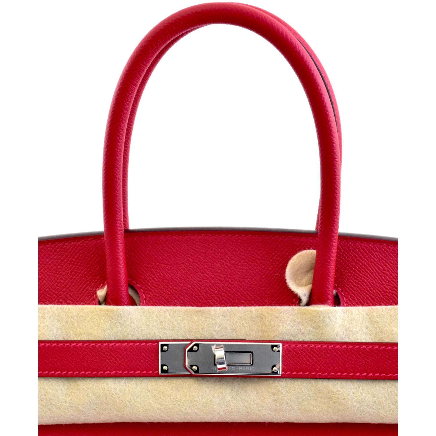 Hermes Birkin 30 Rouge Casaque Epsom Lipstick Red Palladium Hardware Handbag 1