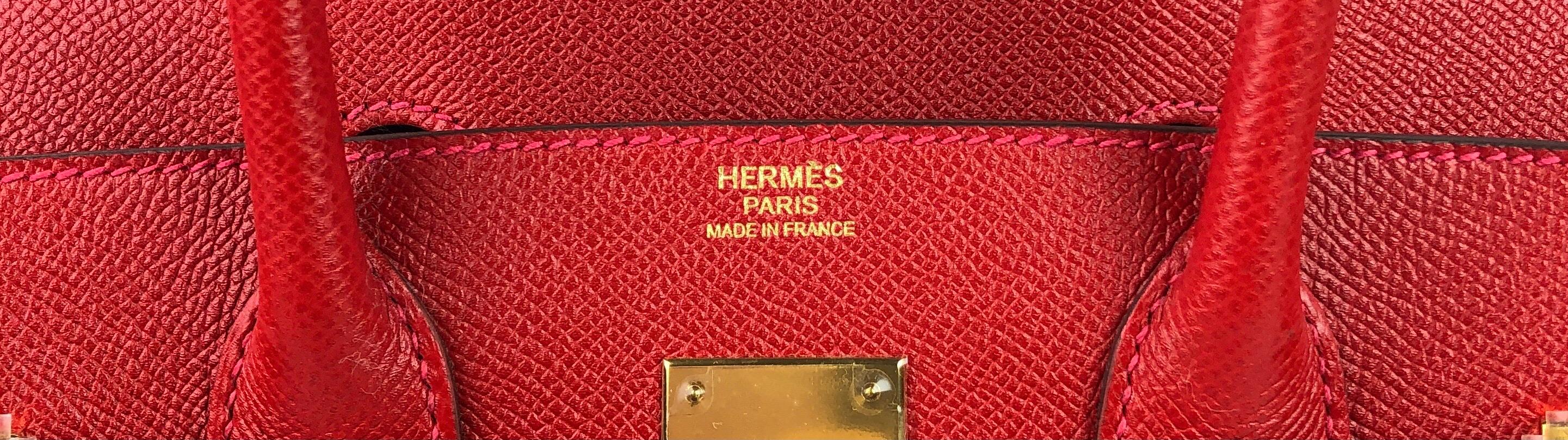 Hermes Birkin 30 Rouge Casaque Red Epsom Gold Hardware  1