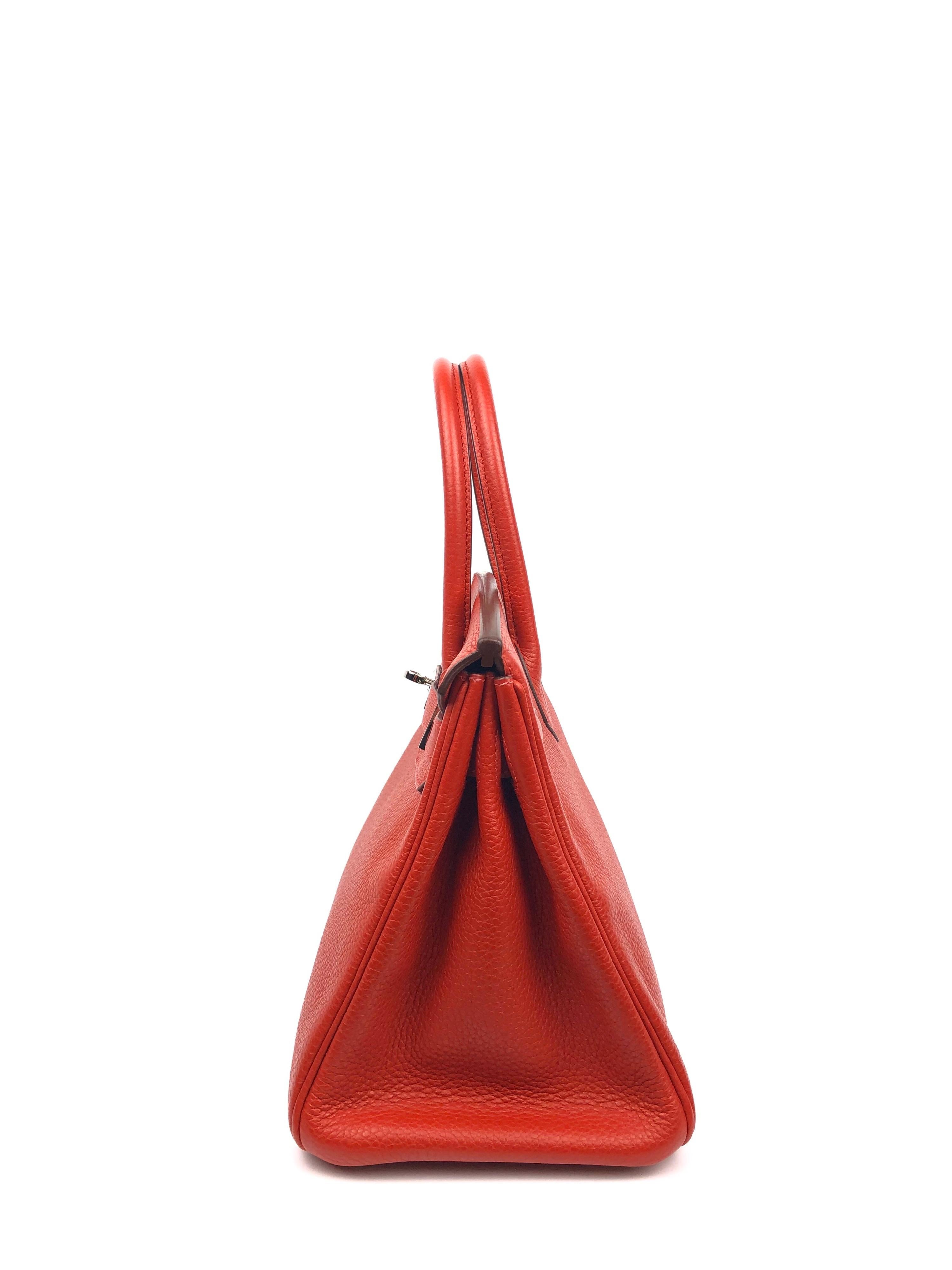 Hermes Birkin 30 Rouge Casaque Red Palladium Hardware 2