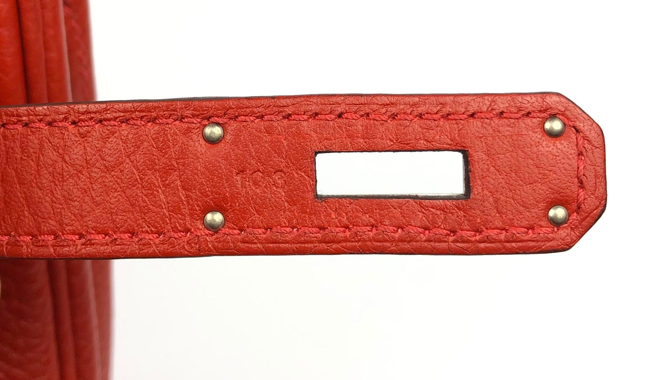 Hermes Birkin 30 Rouge Casaque Red Palladium Hardware 5