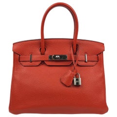 Hermes Birkin 30 Rouge Casaque Red Palladium Hardware