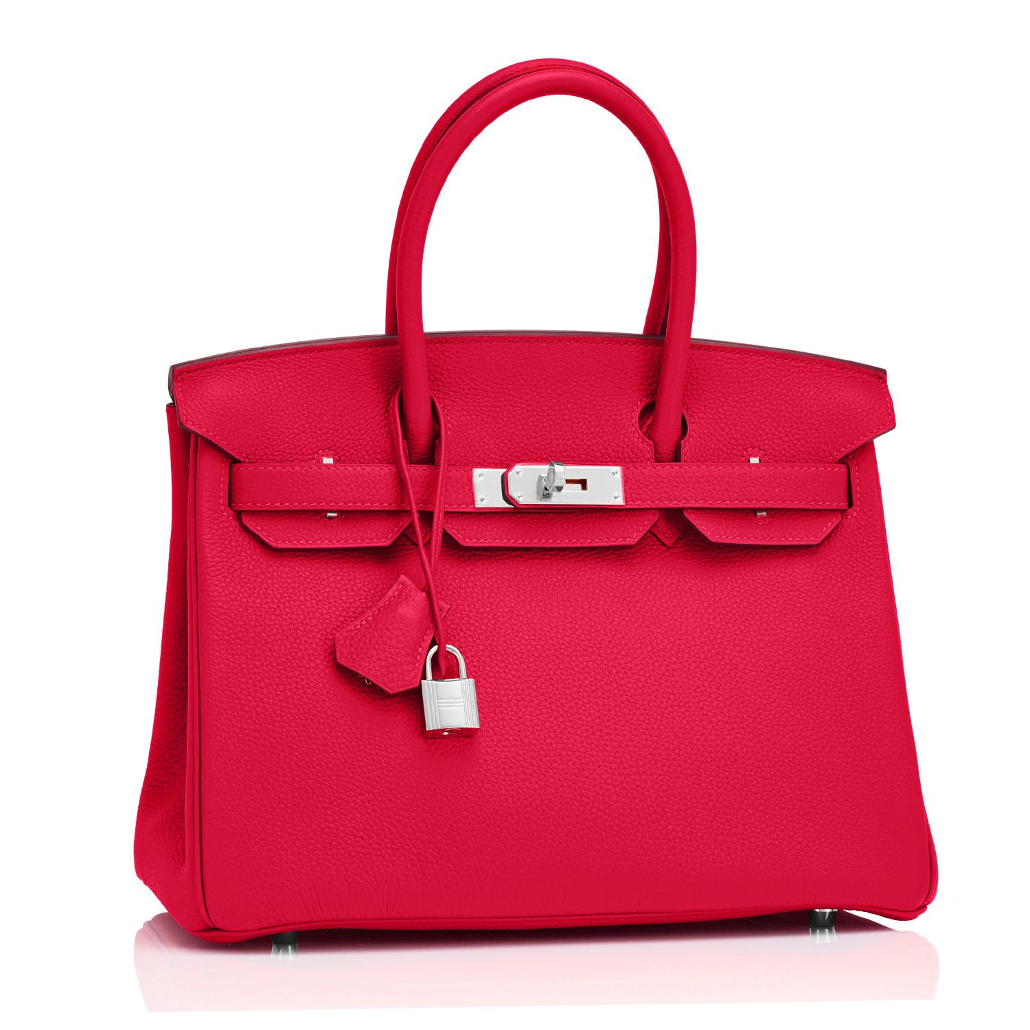 Women's Hermes Birkin 30 Rouge Casaque Verso Bag Red Y Stamp, 2020 RARE Limited Edition