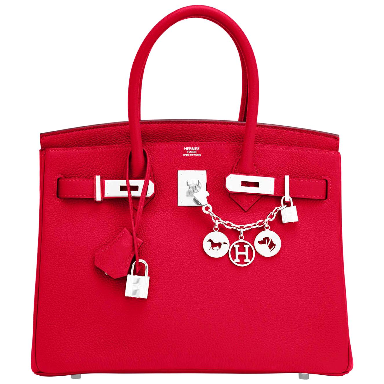 Hermes Birkin 30 Rouge Casaque Verso Bag Red Y Stamp, 2020 RARE Limited Edition