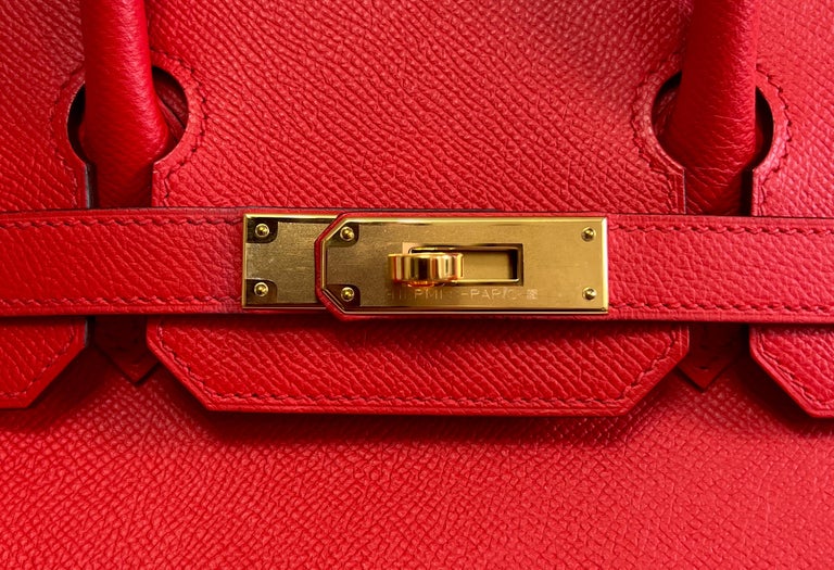 Hermes Birkin 30 Rouge de Coeur Epsom Gold Hardware #D - Vendome Monte Carlo