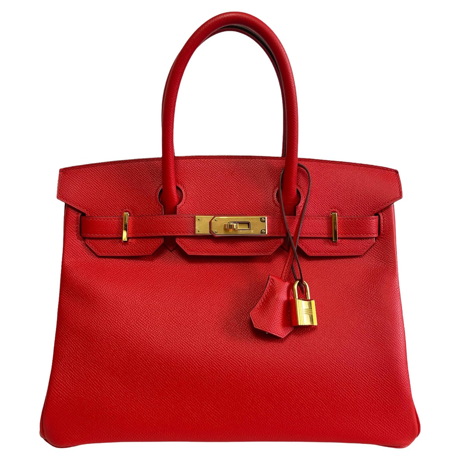 Auth HERMES Picotin Lock Eclat MM - Rouge Grenat Rouge Piment Taurillon  Clemence