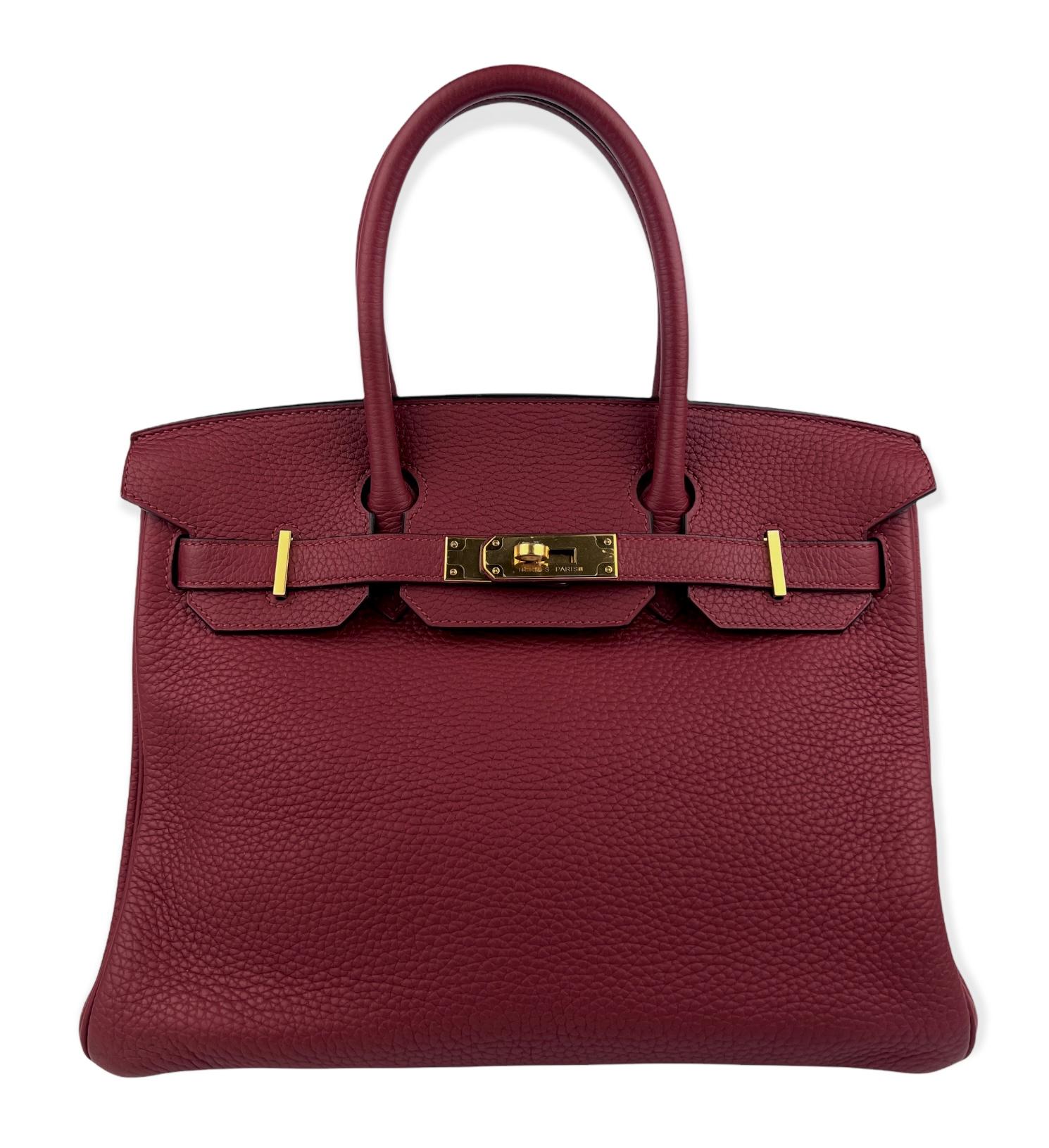 Stunning Hermes Birkin 30 Rouge Grenat complimented by Gold Hardware. Excellent Pristine Condition with Plastic on Hardware. 2016 X Stamp. 

Shop with Confidence from Lux Addicts. Authenticity Guaranteed! 