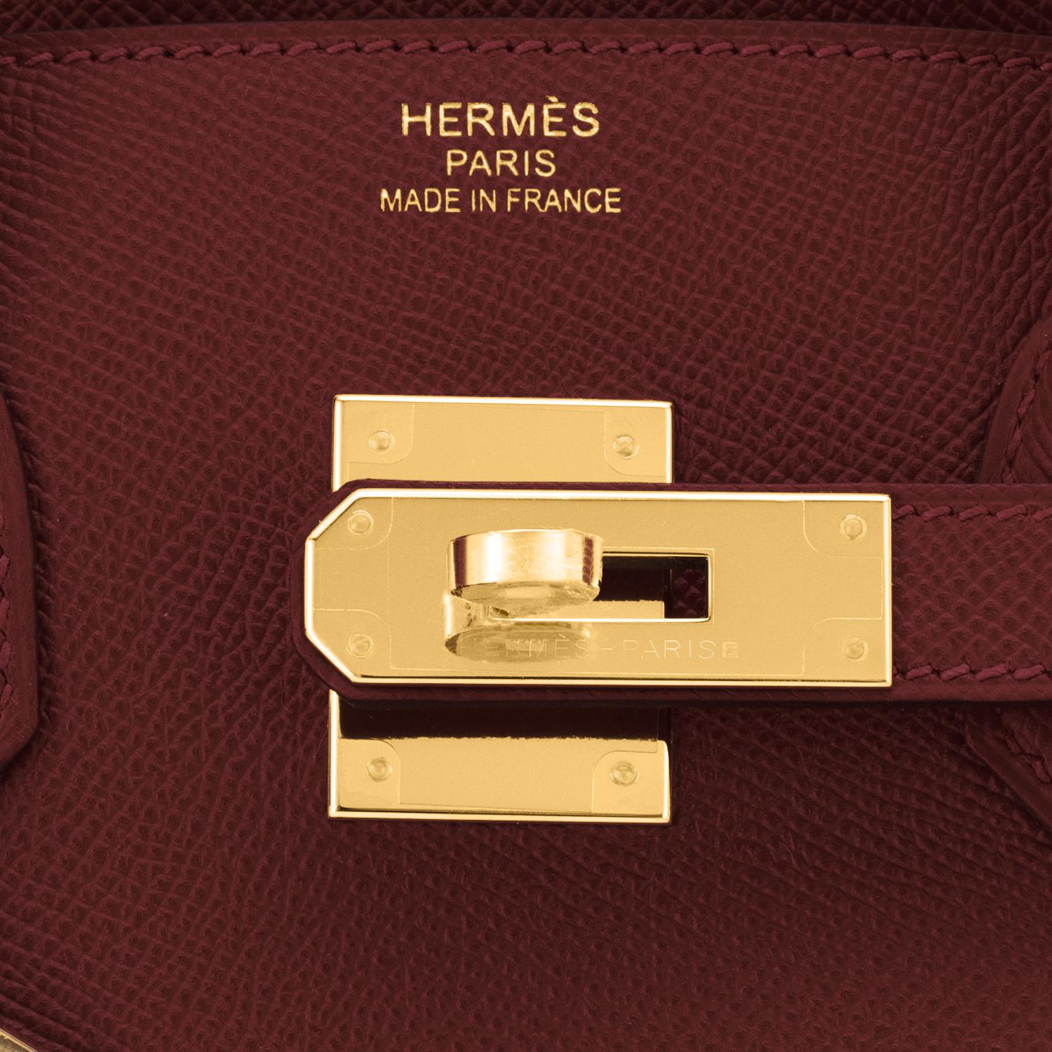 Hermes Birkin 30 Rouge H Red Birkin Epsom Bordeaux Gold Bag Y Stamp, 2020 2