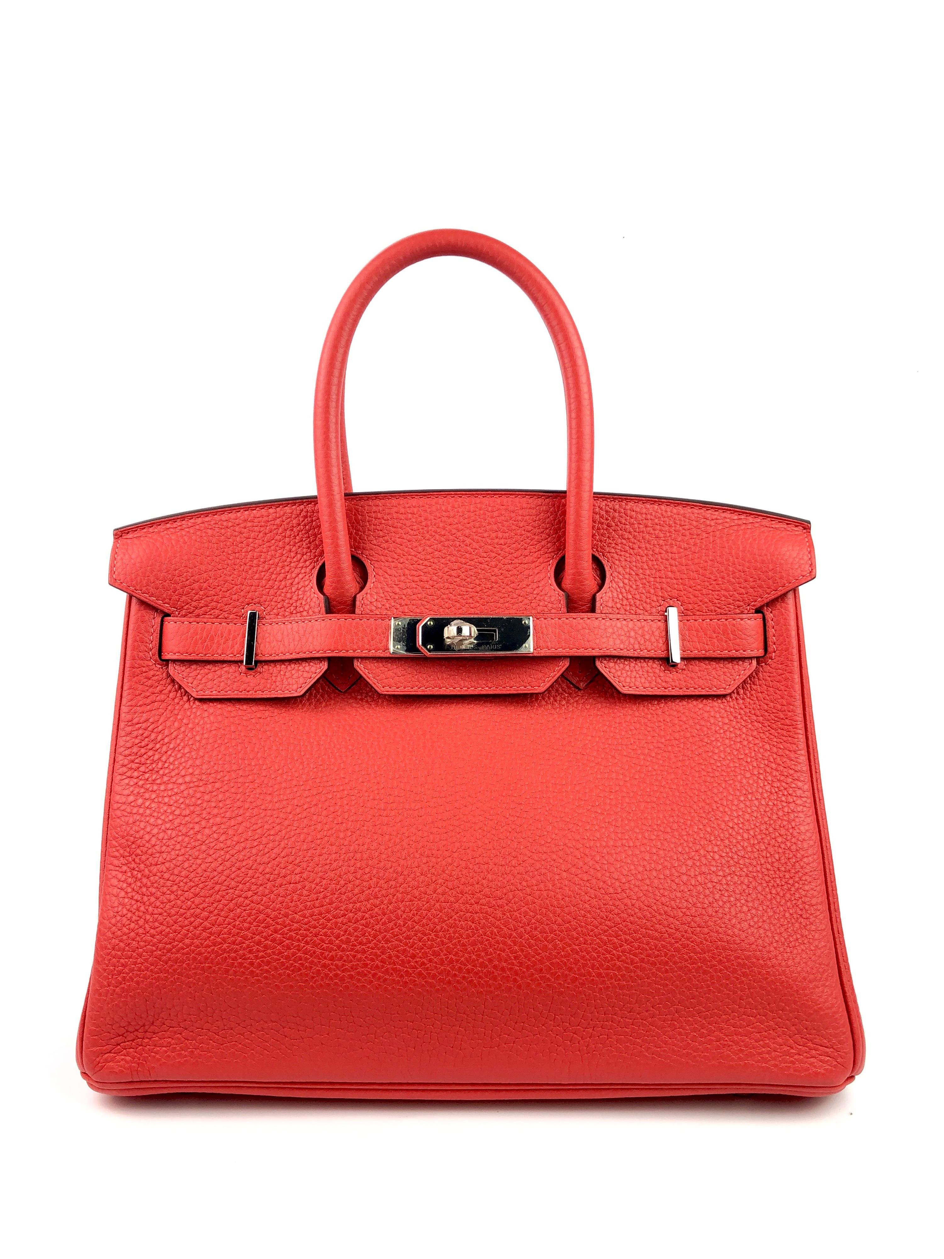 Hermes Birkin 30 Rouge Pivoine Red Togo Palladium Hardware W/ Receipt. Excellent Condition plastic on hardware and excellent structure and corners.

Shop with Confidence from Lux Addicts. Authenticity Guaranteed! 